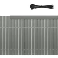 Sekey Balkonsichtschutz 5 m PVC Sichtschutzmatte mit Kabelbindern und Abschlussleiste Robust, winddicht und mit Insektenschutz für mehr Privatsphäre