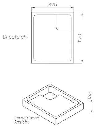 Neuesbad Wannenträger für Kaldewei Stahl superflach 120x90x3,5 SD 90232 SF