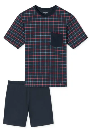 SCHIESSER - Schlafanzug kurz navy - Gr. - 48