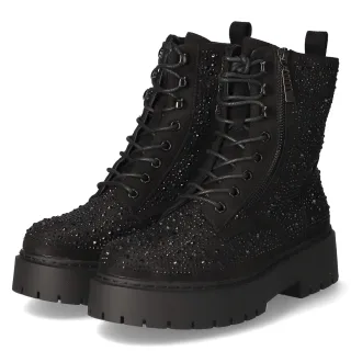 La Strada Schnürboots  Schwarz - Gr. 37 -  Textil
