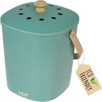HMF Biomülleimer 3780-3L Geruchsdichter Komposteimer mit Aktivkohlefilter, nachhaltiger kleiner Bio Mülleimer für die Küche mit Deckel, 3L, Grün