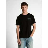 TOM TAILOR Denim Rundhalsshirt mit verschiedenen Logo Prints