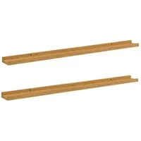 vidaXL Regal Wandregal 2 stk. Beige 100 x 9 x 3 cm Holzwerkstoff, 2-tlg.