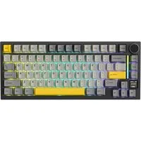 ATTACK SHARK X820 Ultra Mechanische Tastatur mit,75% ANSI-Layout, 2,4 GHz/BT/Wired Gaming-Tastatur (Gasket,TFT-Bildschirm und Knopf,5 Sound-Absorbing Foams,Hot-Swap)