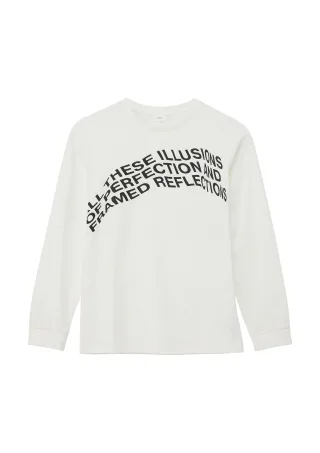 s.Oliver - T-Shirt creme/weiß - Gr. - L