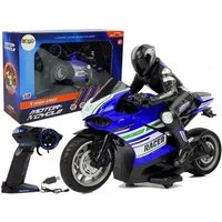 Wisam RC-Auto Sportmotorrad 2.4G Ferngesteuerter Racer Reichweite 35m Blau