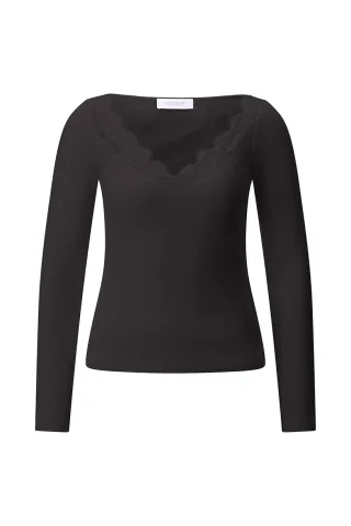 Rich & Royal - Lace Longsleeve chocolate torte - Gr. - S