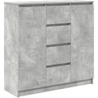 vidaXL Sideboard Sideboard mit Schubladen Betongrau 100,5x35x98,5 cm (1 St)
