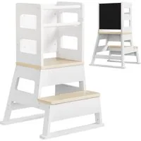 Yorbay Stehhilfe Lernturm mit Tafel & Treppe, 55 x 52,5 x 87 cm