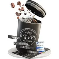 IDEALTASTIC Kaffeedose luftdicht 500g für anhaltendes Kaffeearoma, Stahl, (Vorratsdose 500g, Lebensmittelecht, BPA-frei, Wiederverwendbar), Robuste Kaffeedose für gemahlenen Kaffee & Bohnen