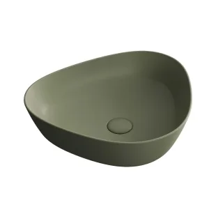 VitrA Plural Aufsatzschale flach asymmetrisch 47 x 40 x 13 cm Moos Matt,7812B475-0016 7812B475-0016