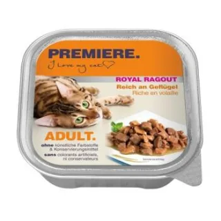 PREMIERE Royal Ragout Nassfutter Katze Adult Geflügel 64x100 g