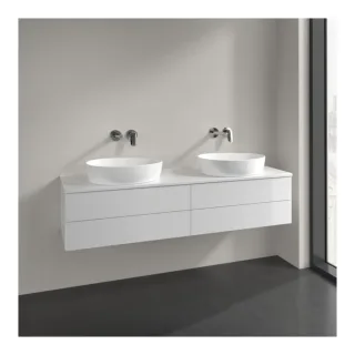 Villeroy und Boch Antao Waschtisch-Unterschrank K28010GF 160x36x50cm, Waschbeckenplattenfarbe Lack, glossy white lacquer