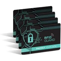Tec-Expert Geldbörse RFID GUARD 4x RFID NFC Scan Blocker Karte Abschirmung Geldbörse (4-tlg., Set aus 4x RFID / NFC Block Card), RFID Blocker Karte, NFC Block Card