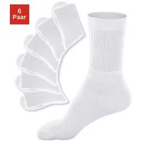 Go in Tennissocken Damen Herren Kinder Sportsocken Retro aus Atmungsaktive Baumwolle (Packung, 6-Paar, Gr. 23-26 bis 47-50) mit geripptem Schaft