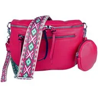 MIRROSI Bauchtasche Damen Taschen, Umhängetasche, Brusttasche, 30x20x9cm Veganes Leder (Schultertasche für jeden Anlass, (dazu 1x Münzbeutel und 1x Schlüsselband), Crossbody Bag, Bohemian gemusterten& verstellbaren Schulterriemen