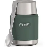 THERMOS Thermobehälter ICON FOOD JAR, Thermobehälter für Essen, spülmaschinenfest, Edelstahl, Kunststoff, Silikon, (1-tlg), 0,47l, 10h heiß & 24h kalt, dicht & auslaufsicher, mit Löffel