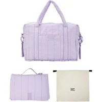 Hylat Baby Wickeltasche Wickeltasche mit Wickelunterlage und Leinentasche - Violett (3-tlg), Wickeltasche mit Wickelunterlage und Leinentasche - Violett