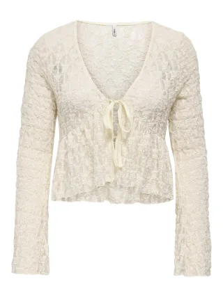 ONLY - ONLAYA LACE CARDGIAN JRS NOOS Birch - Gr. - L
