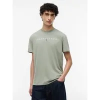 Tommy Jeans T-Shirt TJM REGULAR LINEAR LOGO EXT Rundhals, Regular Fit