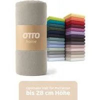 OTTO home Spannbettlaken BLACKBERRY in BASIC und PREMIUM Qualität, 100% Baumwolle, Jersey (110 g/m), Gummizug: rundum, (1 Stück), für hohe Matratzen bis 28 cm, Bettlaken, Spannbetttuch, pflegeleicht
