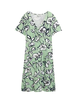 Tom Tailor - Kleid mit Raffungen fresh spring floral design - Gr. - 36