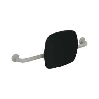 Hewi 801 Rückenstütze 801.51B916395 Wandabstand 150mm, matt, Lehne tiefschwarz, felsgrau