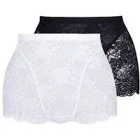 Sassa Shapingpants Functional Lace (2er Pack) komplett aus elastischer, floraler Spitze, hohe Taille, leicht formend