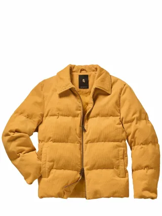 Mey & Edlich Herren Cord-Pufferjacke Gelb 100 % Baumwolle