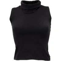 Guru-Shop T-Shirt Boho highneck Top, Festivaltop, Goa Top - schwarz Festival, Ethno Style, alternative Bekleidung