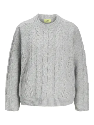 JJXX - JXJOSIE CREW NECK KNIT Grey Melange - Gr. - S