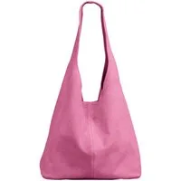 Caspar Schultertasche große Damen Wildleder Tasche Hobo Bag - CLASSIC LINE - Modell No.767, angenehm leicht, ohne Innenfutter, mit Sicherheitsfach, 100% Echtleder