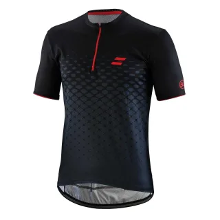 Bicycle Line - "Rayon" Radfahr-Trikot für Herren (Schwarz/Rot)