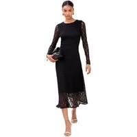 LIPSY Jerseykleid Lipsy Maxikleid aus Jersey mit Spitze (1-tlg)
