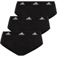 adidas Sportswear Bikinislip Active Comfort Cotton (3er Pack) Logo-Web-Bund, elastisches Single Jersey, schnelltrocknend