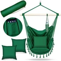 tillvex Hängesessel tillvex® Hängesessel mit 2 Kissen Hängestuhl Hängeschaukel Hängekorb, Kinder