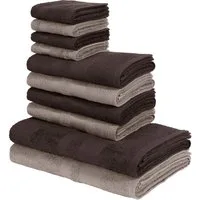 OTTO home Handtuch Set Vanessa, 10-tlg Handtuch-Set, weich, in Standard- und Premium-Qualität, Walkfrottee (Set, 10-St), 100% Baumwolle, Duschtücher, Handtücher, Gästetücher, mit Bordüre