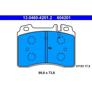 ATE Bremsbel?ge vorne Mercedes SL 124 E-Klasse CLK 4,2