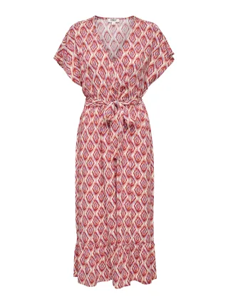 ONLY - ONLZILLA ADELE SS LONG DRESS NOOS WVN Equestrian Red - Gr. - S