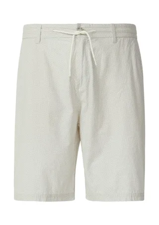s.Oliver Red Label - Bermuda mit Minimalmuster und Elastikbund weiß - Gr. - 31