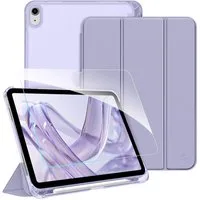 Fintie Tablet-Hülle für iPad 11 Generation 11'' 2025 (A16), iPad 10 Generation 10.9'' 2022, mit Schutzfolie-ultradünne transparente Rückseite Case mit Stifthalter