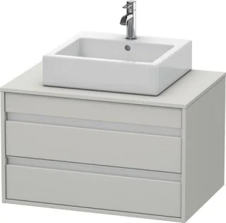 Duravit Ketho Konsolenwaschtischunterbau wandhängend Betongrau Matt 800x550x496 mm - KT665400707 KT665400707
