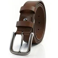 herémood Ledergürtel Gürtel Herren 4cm breit Ledergürtel Jeans Premium Geschenke für Männer (100 % Echtleder Gürtel handgefertigt, hochwertig verarbeitet, kürzbar, 1-St., Braun 115 cm – 4 cm breit – echtes, robustes Büffelleder, langlebig) Brauner Gü
