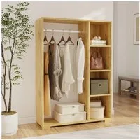 en.casa Kleiderschrank »Nesbyen« mit Garderobenstange Eiche-Optik