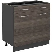 Vicco Unterschrank R-Line, Edelgrau/Anthrazit, 80 cm ohne Arbeitsplatte (1-St)