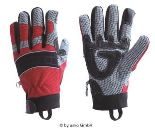 Synthetik-Lederhandschuh GRIP ULTRA askö | EN 388 CAT II | hohe Fingerfertigkeit | Schnittschutz | gute Passform | hohe Abriebfestigkeit | elastisch 5 schwarz/rot