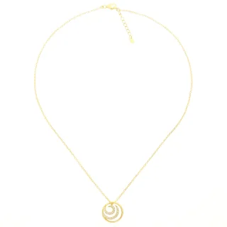 Orphelia 'Elaine' Damen 925 Sterling Silber Set: Ketten-Anhänger + Ohrringe - Gold SET-7084/2