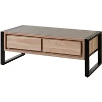 Massivmoebel24 Couchtisch DENVER (Akazie / Altholz 120x60x45 natur lackiert DENVER #120)