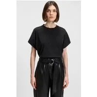 BOSS ORANGE T-Shirt Emason Hotfix Premium Damenmode Oversized Fit mit Rundhals, Glitzer-Applikation