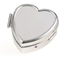 Paletti Pillendose Pillen Box 2-Fach Elegante Metall Herzform Medizin Tragbare Pille Box